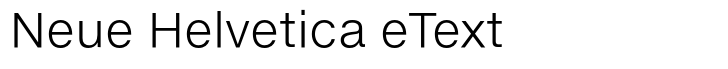 Neue Helvetica eText
